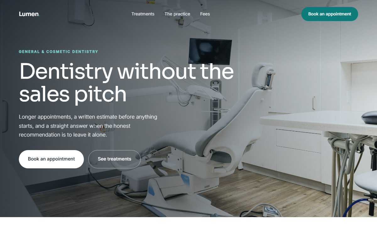 The Lumen Dental demo site.